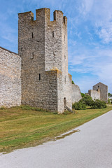 Fototapeta na wymiar ancient medieval castle in Visby Sweden