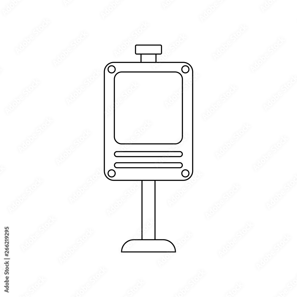 Poster digital billboard colored icon. element of road signs and junctions for mobile concept and web apps 