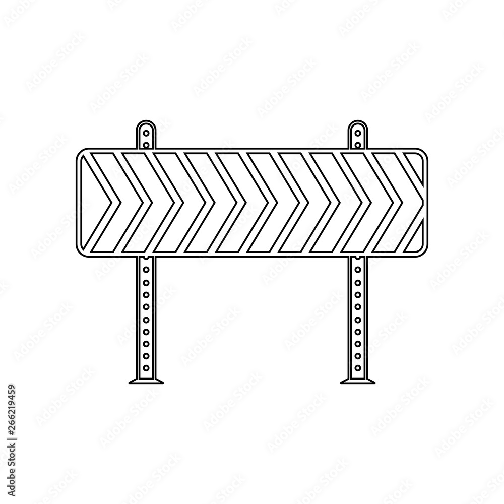 Poster barricade colored icon. element of road signs and junctions for mobile concept and web apps icon. ou