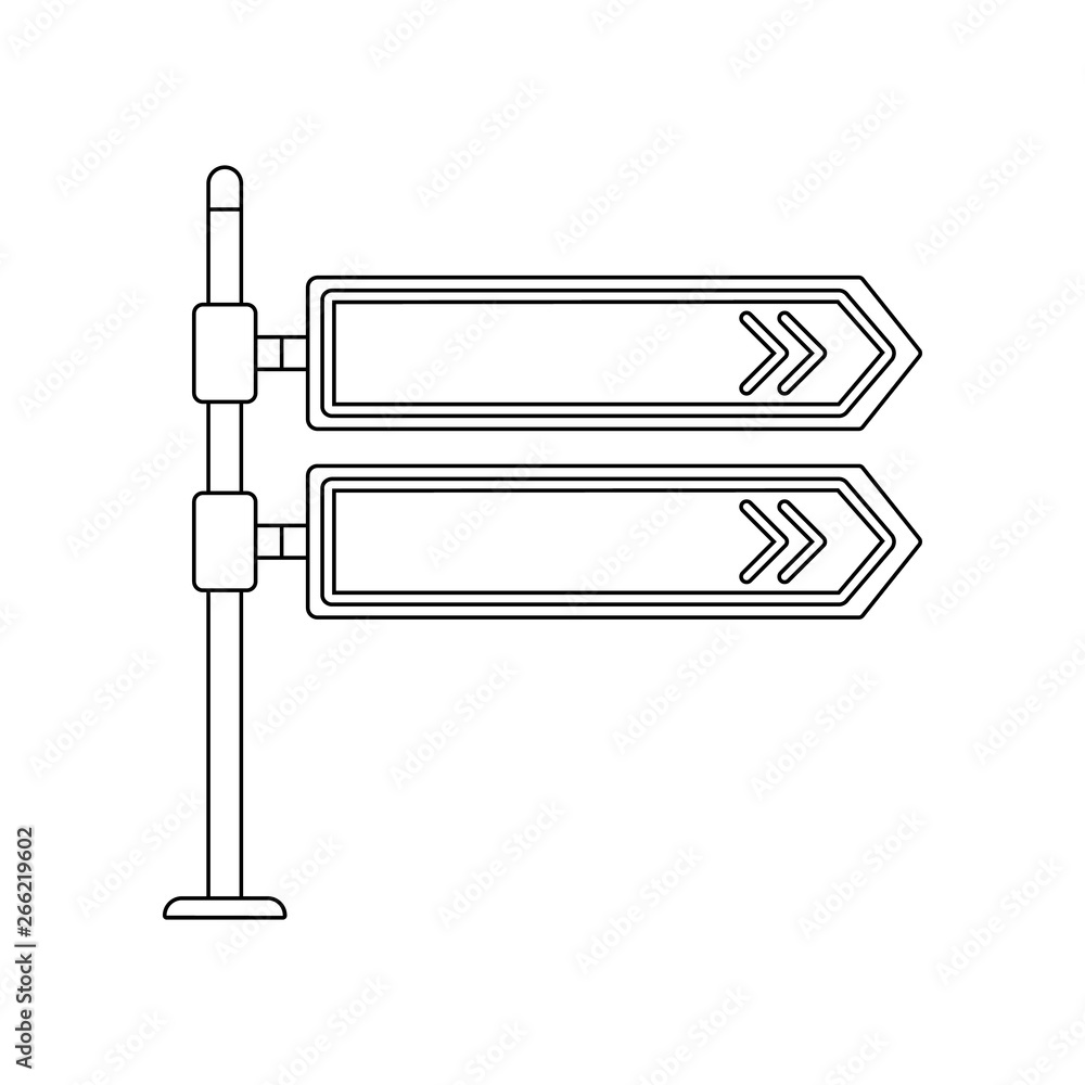 Poster fingerpost colored icon. element of road signs and junctions for mobile concept and web apps icon. o