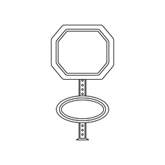 Display information colored icon. Element of road signs and junctions for mobile concept and web apps icon. Outline, thin line icon for website design and development, app