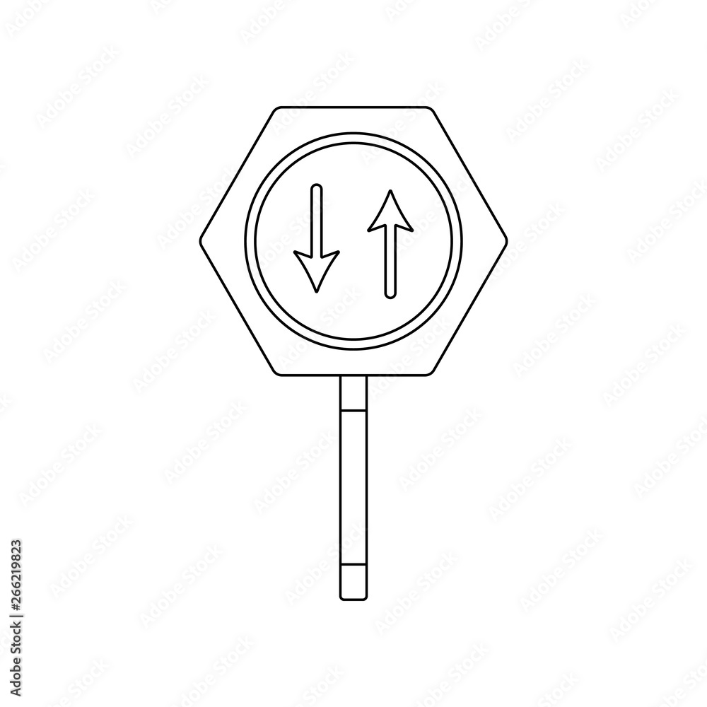 Poster give way colored icon. element of road signs and junctions for mobile concept and web apps icon. out