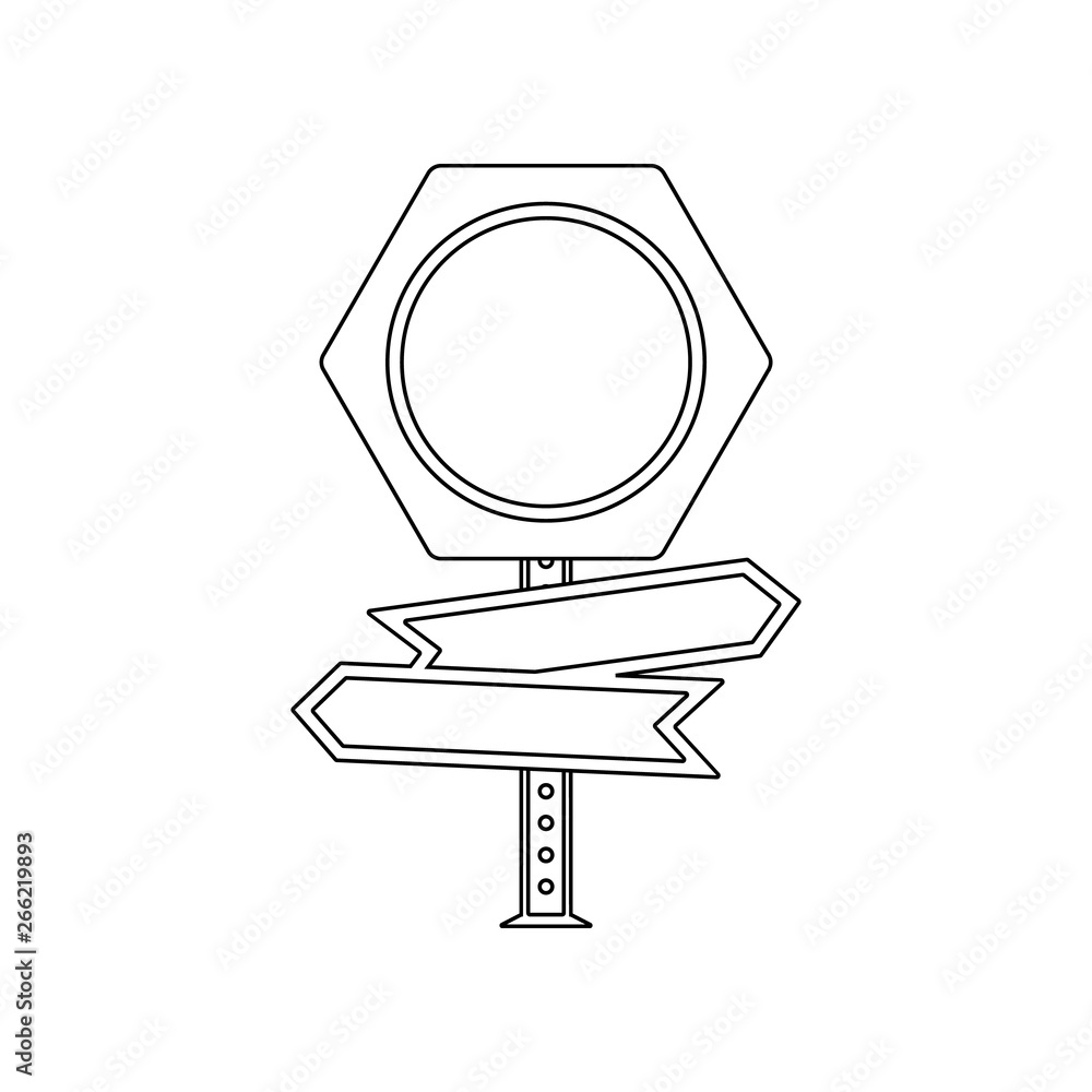 Poster empty information colored icon. element of road signs and junctions for mobile concept and web apps 