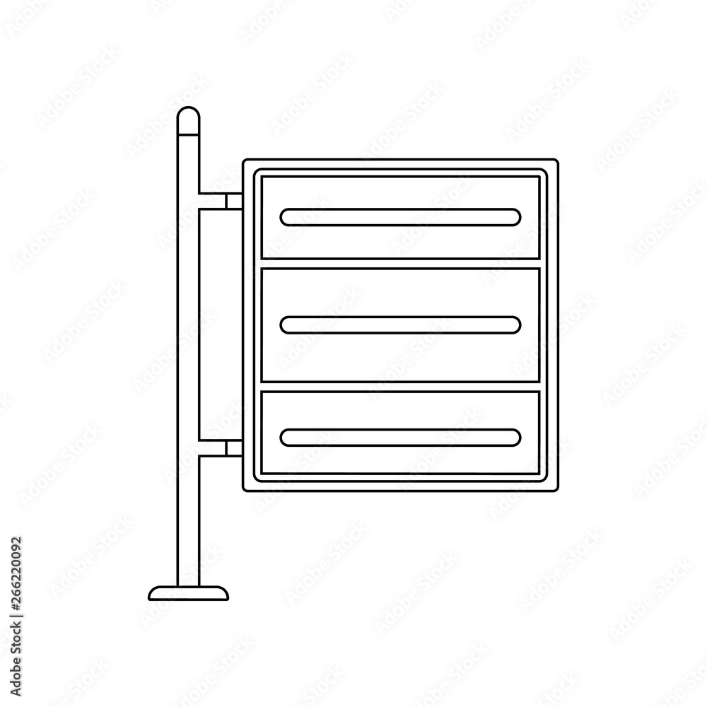 Poster highway signboard colored icon. element of road signs and junctions for mobile concept and web apps 