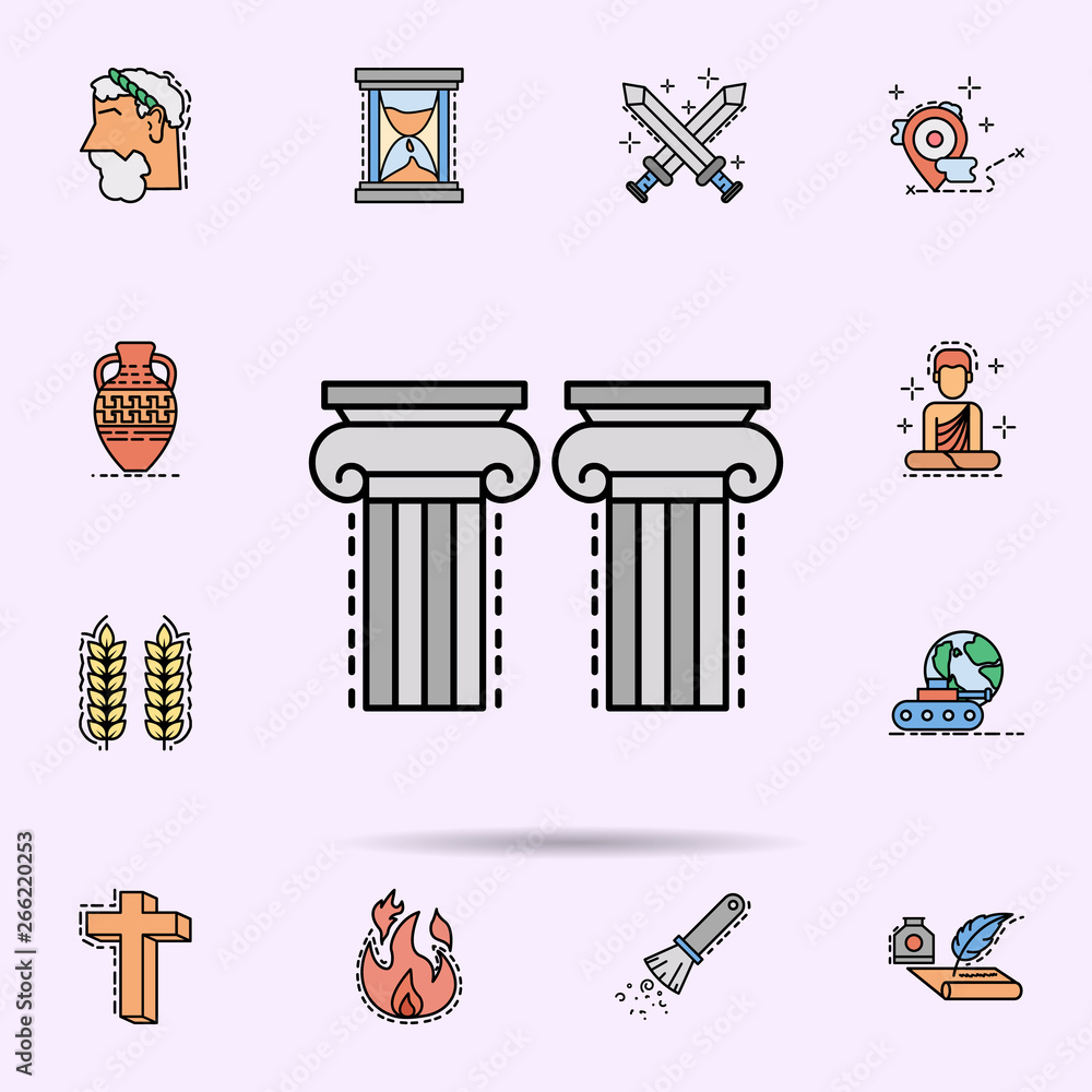 Aufkleber pillar, column, architecture icon. universal set of history for website design and development, app 