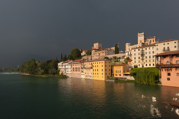 Thunderstorm on Bassano del Grappa bridge