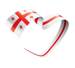 Obraz premium Georgia flag, vector illustration on a white background