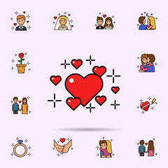 day, heart, valentine icon. Universal set of love story for website design and development, app development