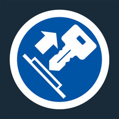 Pull Key Symbol Sign On black Background On black Background,Vector llustration