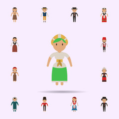 Brazilian, woman cartoon icon. Universal set of people around the world for website design and development, app development