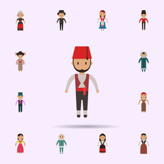 Greek, man cartoon icon. Universal set of people around the world for website design and development, app development