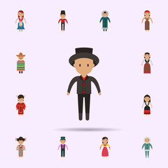 Fototapeta premium Norwegian, man cartoon icon. Universal set of people around the world for website design and development, app development