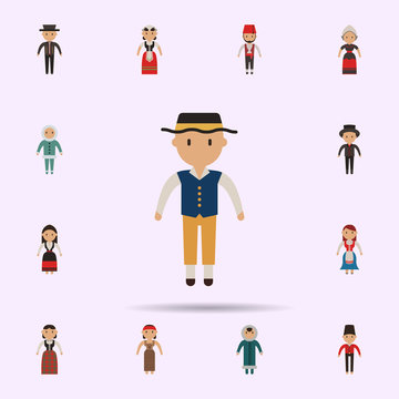 Sweden, man cartoon icon. Universal set of people around the world for website design and development, app development