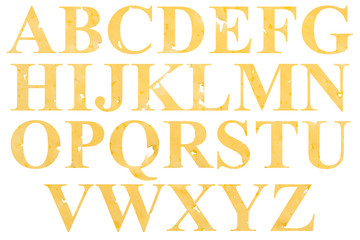 English cheese alphabet with holes, on white isolated background, symbol of proper nutrition and education.