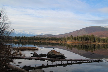 October Morn On Pyramid Lake, Jasper National Park, Alberta