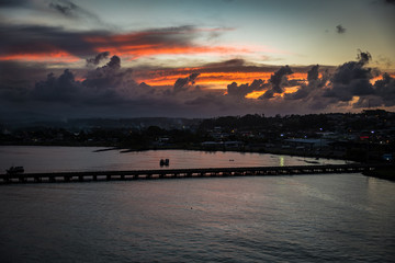 sunset over costa rica