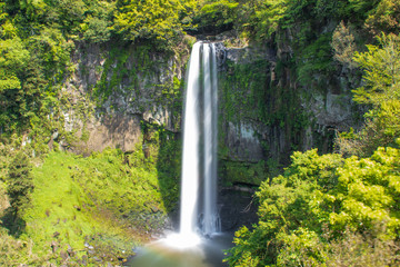 五老ヶ滝と虹　Gorogataki and Rainbow　熊本県山都町