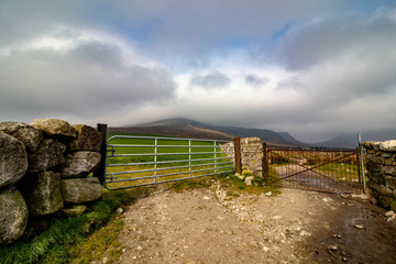 Fototapeta na wymiar Gates leading to Irish mountains 