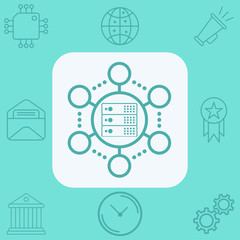 Server vector icon sign symbol