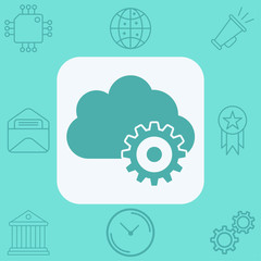 Settings vector icon sign symbol