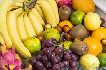 A variety of fresh and delicious fruits