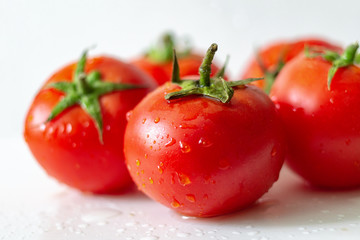 Water drops on tomato