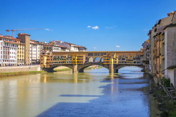 Ponte Vecchio bridge on the Arno river in Florence