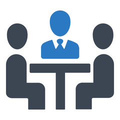 Business meeting vector flat icon