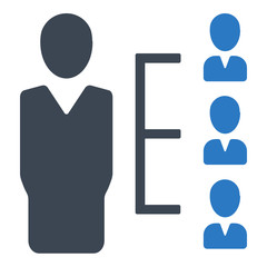 hierarchy management flat vector icon