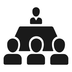 Business interview vector flat icon