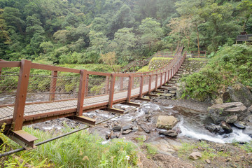 Fototapeta premium Beautiful landscape around Xinliao waterfall trail