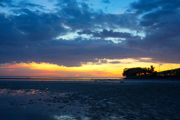 Fototapeta na wymiar beach sunset 