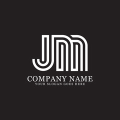 JM initial Letter logo design