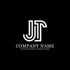 JT initial Letter logo design