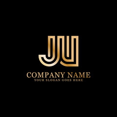 JV LUXURY INITIAL LETTER  LOGO VECTOR