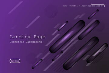 Minimal geometric background. Dynamic fluid shapes composition with Modern Abstract design for Landing page template, wallpaper,background element template