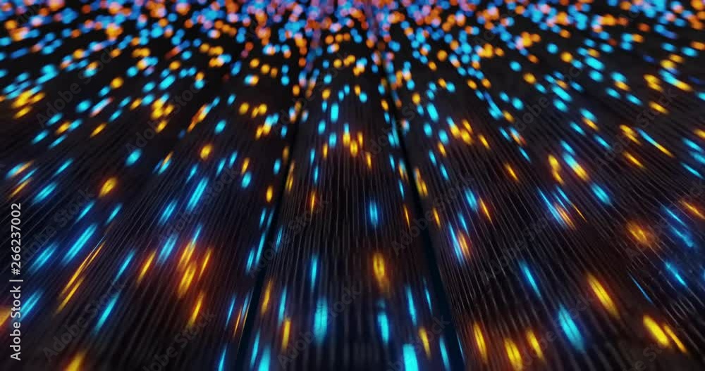 Poster Big data cloud computing internet of things IOT AI network technology. Seamless loop 4K VJ background. Data center digital code futuristic information technology. 3D rendering