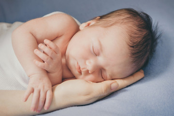 portrait of a little girl: baby's face close-up