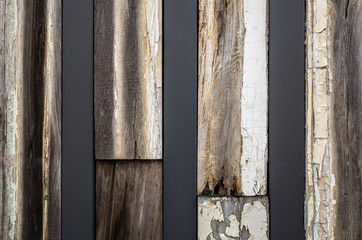 aged wooden background with steel