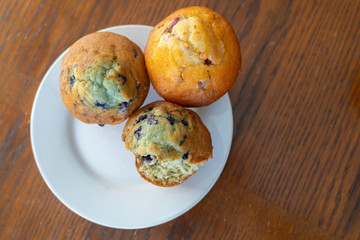 Tasty Home made muffins served and ready to eat