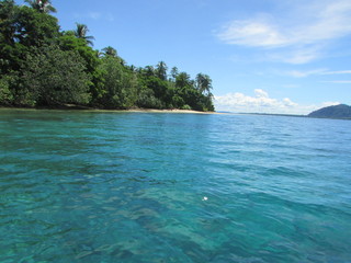 Beach View in Nusi Island Nabire Papua Indonesia 