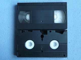 Old VHS video tape cassette