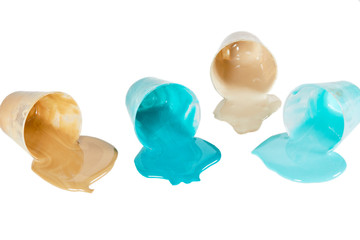 Assorted Colors of Spilled Paint