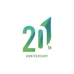20 th Anniversary Logo Vector Template Design Illustration