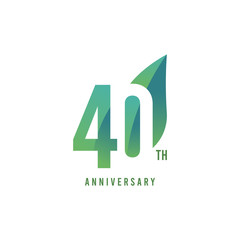 40 th Anniversary Logo Vector Template Design Illustration