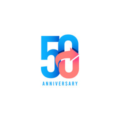 Fototapeta premium 50 Year Anniversary Logo Vector Template Design Illustration