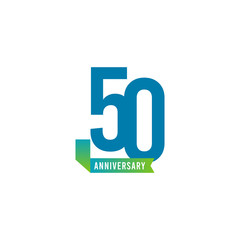 50 Year Anniversary Logo Vector Template Design Illustration