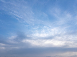 blue sky with clouds, evening sky