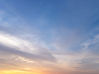 Naklejka na ściany i meble blue sky with clouds, evening sky