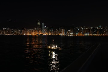 Hong Kong night by the bay